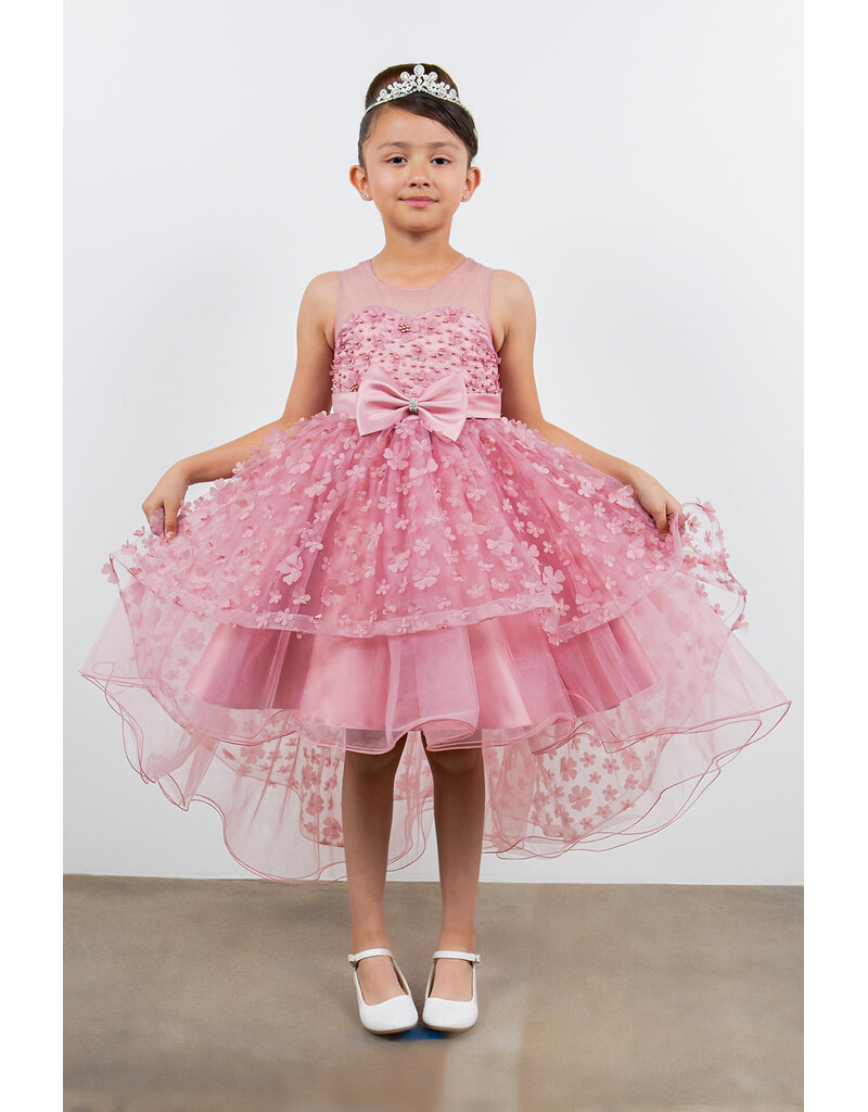 HI-LOW, SHEER NECK, BOW 9170