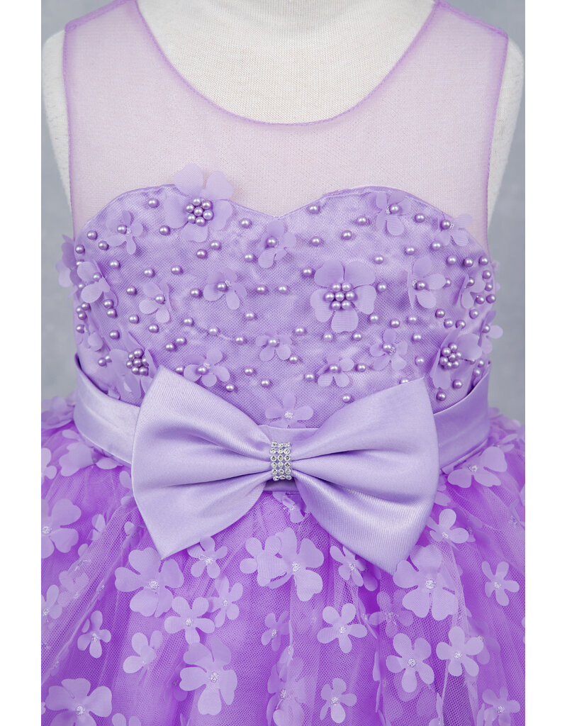 HI-LOW, SHEER NECK, BOW 9170