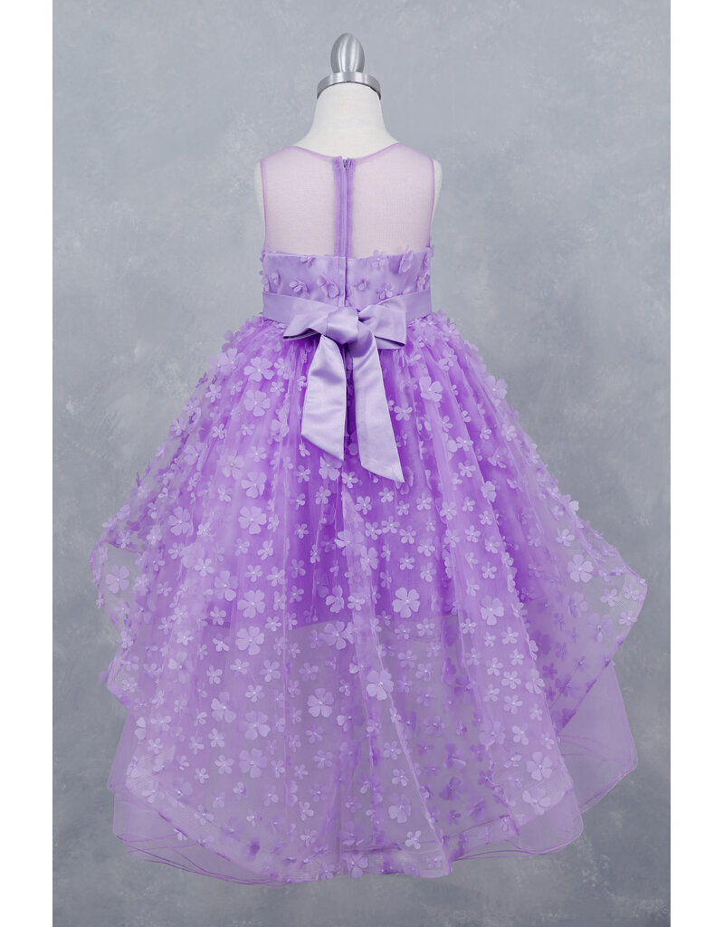 HI-LOW, SHEER NECK, BOW 9170