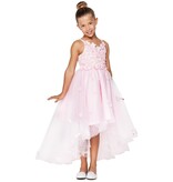High low 3D flower tulle dress 9019