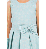 High neck tank jacquard short gown w/bow & bag 9165
