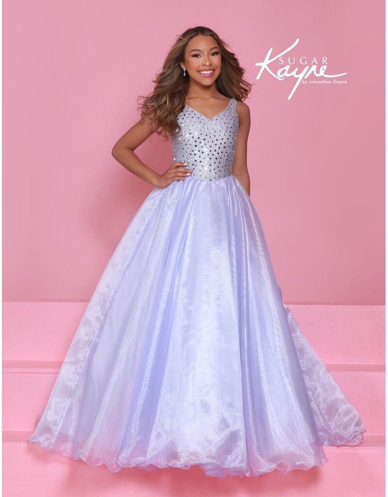 Sugar Kayne Beaded Tank bodice organza ballgown skirt C392