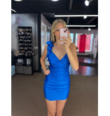 JESSICA ANGEL One shoulder bow, rouched fitted short gown 262522