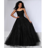 LYDA Lace Ballgown, scoop neckline, Lace up back, 90005