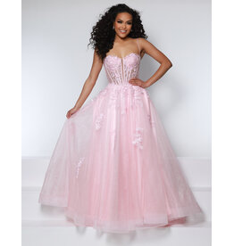 KATE PARKER Beaded lace corset bodice glitter tulle ballgown 25932