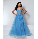 KATE PARKER Beaded lace corset bodice glitter tulle ballgown 25932