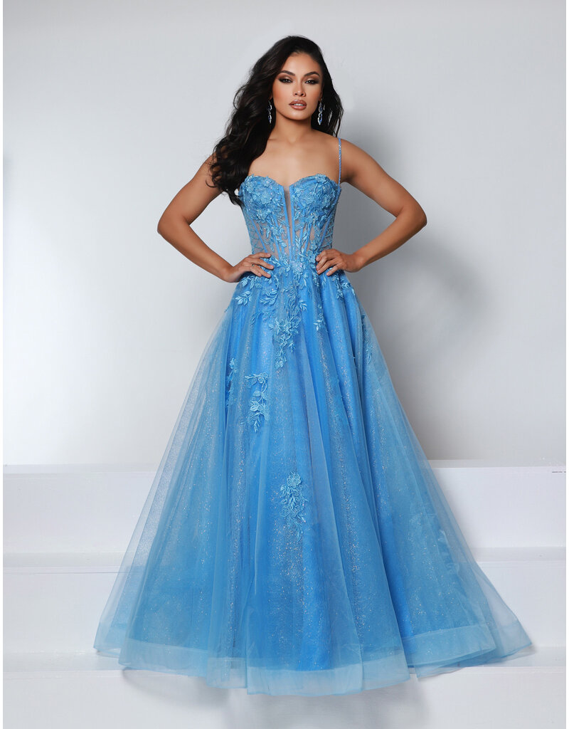 KATE PARKER Beaded lace corset bodice glitter tulle ballgown 25932