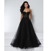 KATE PARKER Beaded lace corset bodice glitter tulle ballgown 25932