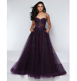 KATE PARKER Beaded lace corset bodice glitter tulle ballgown 25932