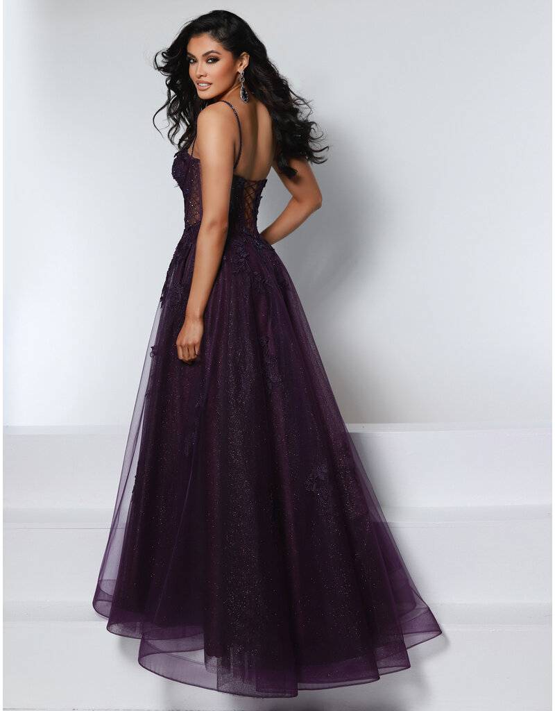 KATE PARKER Beaded lace corset bodice glitter tulle ballgown 25932