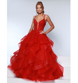 KATE PARKER Lace corset glitter tulle ruffle ballgown 25931