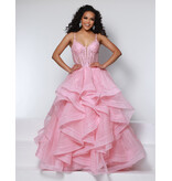 KATE PARKER Lace corset glitter tulle ruffle ballgown 25931