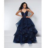 KATE PARKER Lace corset glitter tulle ruffle ballgown 25931