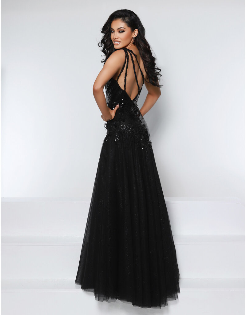 KATE PARKER One shoulder sequin drop waits fit and flare 25944