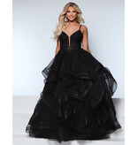 KATE PARKER Lace corset glitter tulle ruffle ballgown 25931