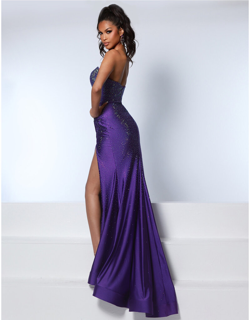 KATE PARKER STRAPLESS, SIDE DRAPE, LEG SLIT 26080