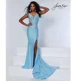 Tank v-neck beaded fit n flare w/slit 9213A