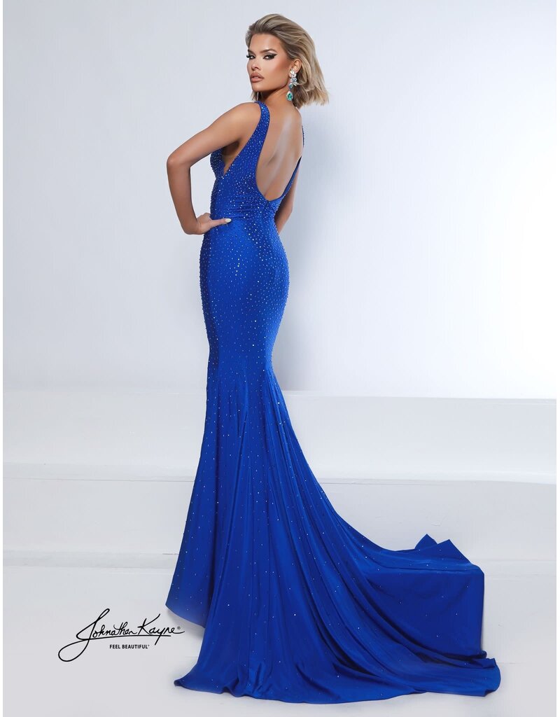 Tank v-neck beaded fit n flare w/slit 9213A