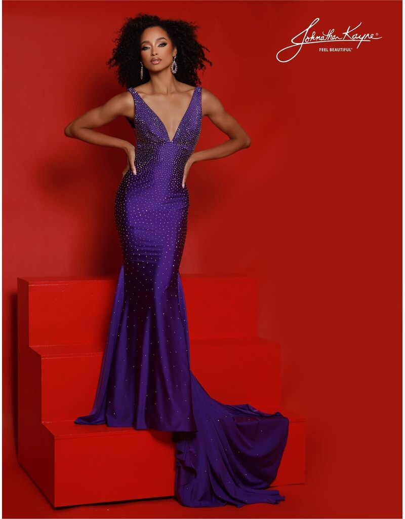 Tank v-neck beaded fit n flare w/slit 9213A