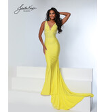 Tank v-neck beaded fit n flare w/slit 9213A
