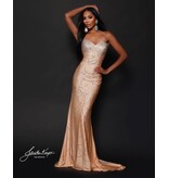 Strapless beaded fitted gown 3245
