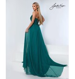 Strapless corset lace sequin bodice w/chiffon skirt 3256