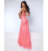 KATE PARKER Full sequin fit and flare w/side mesh 26304