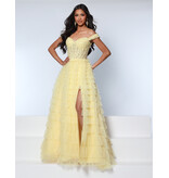 KATE PARKER Lace off the shoulder tulle ruffle ballgown 26180