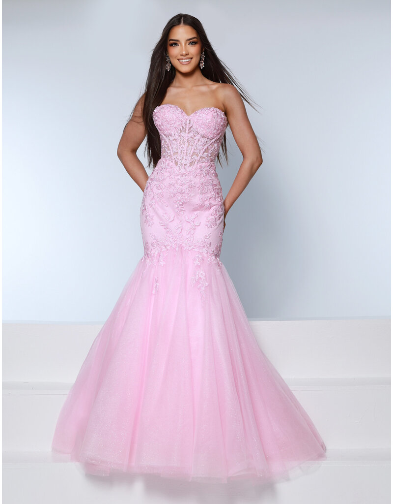 KATE PARKER Strapless lace and tulle mermaid 26263