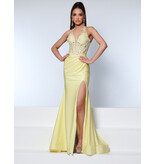 KATE PARKER Lace corset halter fitted jersey gown 26269