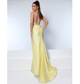 KATE PARKER Lace corset halter fitted jersey gown 26269