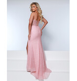 KATE PARKER Spaghetti strap pearl fitted gown 26399
