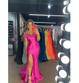 KATE PARKER Off the shoulder shimmer satin mermaid 26032