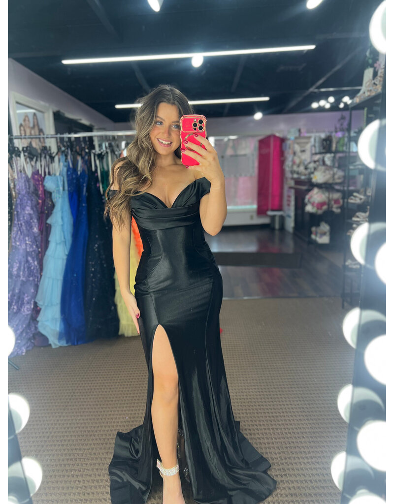 KATE PARKER Off the shoulder shimmer satin mermaid 26032