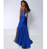 KATE PARKER Sequin lace off the shoulder bodice fitted gown 26987