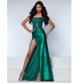 KATE PARKER FITTED, STRAPLESS, BEADED, CORSET BODICE WITH SLIT 26043