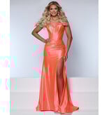 KATE PARKER FITTED, STRPLSS, SATIN, LACE-UP BACK WITH SLIT 26292