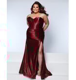 KATE PARKER FITTED, STRPLSS, SATIN, LACE-UP BACK WITH SLIT 26292