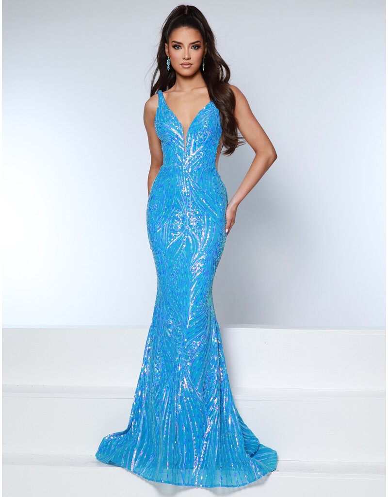 KATE PARKER FITTED, SEQUIN, SIDE MESH, TANK STRAP, ZIPPER BACK 26306