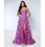 KATE PARKER A-LINE, FLORAL SEQUIN, ZIP-UP BCK WITH SLIT 26311