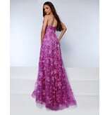 KATE PARKER A-LINE, FLORAL SEQUIN, ZIP-UP BCK WITH SLIT 26311