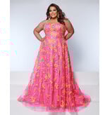 KATE PARKER A-LINE, FLORAL SEQUIN, ZIP-UP BCK WITH SLIT 26311