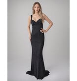 Fitted, fully beaded, tank, knit jersey dress 672620