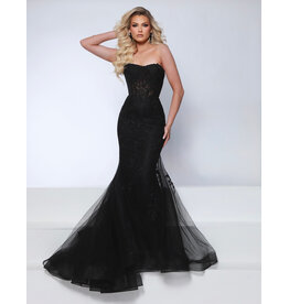 KATE PARKER Fit and flare, corset bodice, floral lace, corset back 26039