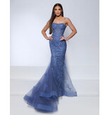 KATE PARKER Fit and flare, corset bodice, floral lace, corset back 26039