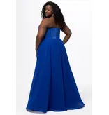 JK SYDNEYS CLOSET Strapless corset beaded bodice chiffon a-line 262616