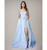 Strapless corset bodice brocade a-line 3286