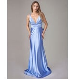 Beaded tank deep v-neck fitted low back w/bow 9212