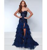 KATE PARKER Strapless lace mermaid ruffle gown 26313