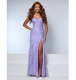 KATE PARKER Strapless lace fitted gown w/slit 26014